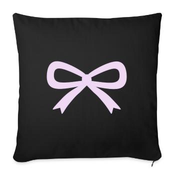 Lilac Bow - Sofa pillowcase 17,3'' x 17,3'' (45 x 45 cm) - black - Front