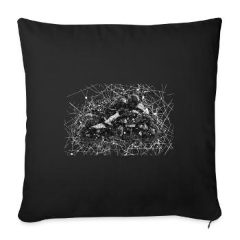 Moto S / W - Housse de coussin décorative 45 x 45 cm - noir - Devant