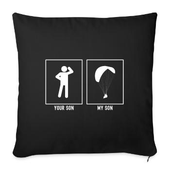 Your Son - My Son - Duo de parapente - Housse de coussin décorative 45 x 45 cm - noir - Devant
