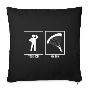 Ton Fils - Mon Fils - Parapente Diagona - Housse de coussin décorative 45 x 45 cm - noir - Devant