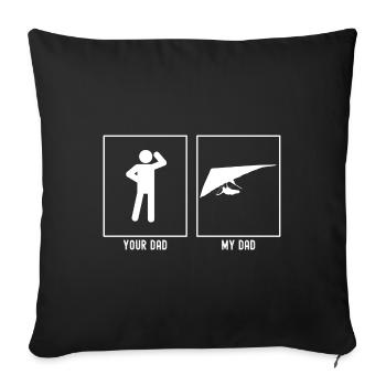 Your Father - My Father - Gliding Person Illu - Sofa pillowcase 17,3'' x 17,3'' (45 x 45 cm) - black - Front