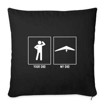 Your Father - My Father - Sky Gliding Activity - Sofa pillowcase 17,3'' x 17,3'' (45 x 45 cm) - black - Front