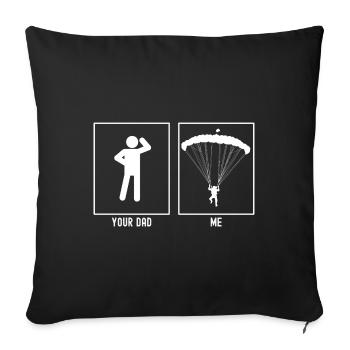 Your Father - Me - Professional Paragliding - Sofa pillowcase 17,3'' x 17,3'' (45 x 45 cm) - black - Front
