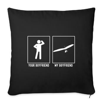 Your Friend - My Friend - Gliding Man - Sofa pillowcase 17,3'' x 17,3'' (45 x 45 cm) - black - Front