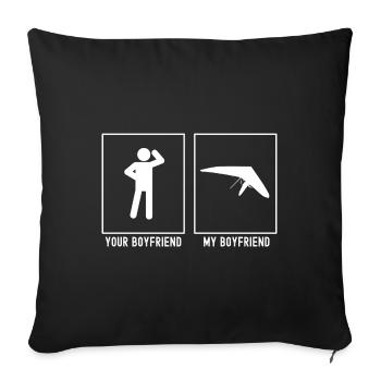 Votre ami - Mon ami - Sky Gliding - Housse de coussin décorative 45 x 45 cm - noir - Devant