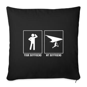 Your Friend - My Friend - Gliding Activity - Sofa pillowcase 17,3'' x 17,3'' (45 x 45 cm) - black - Front