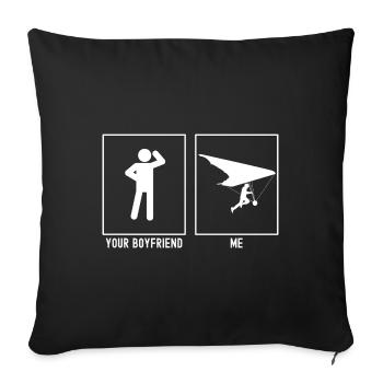 Ton ami - Moi - Sky Gliding Take Off - Housse de coussin décorative 45 x 45 cm - noir - Devant