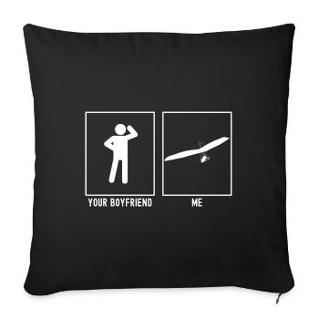 Votre ami - Moi - Sky Gliding Action - Housse de coussin décorative 45 x 45 cm - noir - Devant
