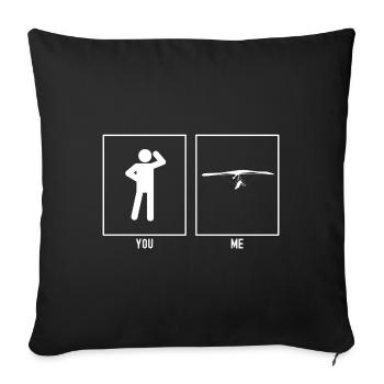 Toi - I - Ciel qui glisse - Housse de coussin décorative 45 x 45 cm - noir - Devant