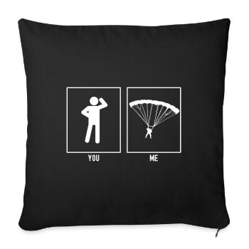 You - Me - Paragliding Inclination - Sofa pillowcase 17,3'' x 17,3'' (45 x 45 cm) - black - Front