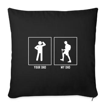 Ton père - Mon père - Liens de l’homme errant - Housse de coussin décorative 45 x 45 cm - noir - Devant