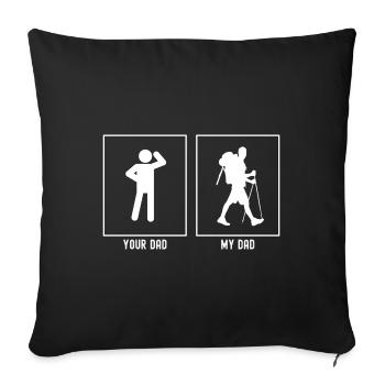 Ton Père - Mon Père - Exercice d’errance - Housse de coussin décorative 45 x 45 cm - noir - Devant