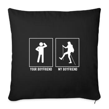 Your Friend - My Friend - Hiking - Sofa pillowcase 17,3'' x 17,3'' (45 x 45 cm) - black - Front