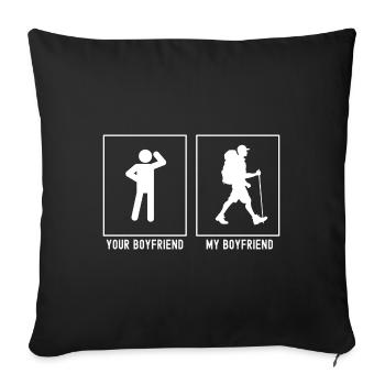 Your Friend - My Friend - Wandering Man - Sofa pillowcase 17,3'' x 17,3'' (45 x 45 cm) - black - Front