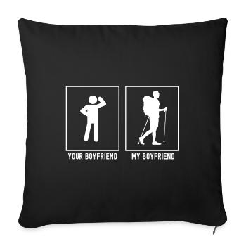 Votre ami - Mon ami - Randonnée tranquille - Housse de coussin décorative 45 x 45 cm - noir - Devant