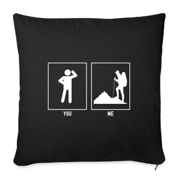 You - I - Hiking Terrain - Sofa pillowcase 17,3'' x 17,3'' (45 x 45 cm) - black - Front