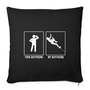 Your Friend - My Friend - Climbing Abseiling (C) - Sofa pillowcase 17,3'' x 17,3'' (45 x 45 cm) - black - Front