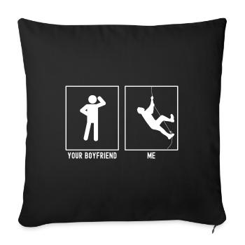 Your friend - me - Climbing the wall - Sofa pillowcase 17,3'' x 17,3'' (45 x 45 cm) - black - Front