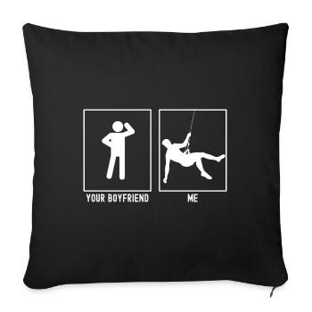 Your friend - me - climbing abseiling hanging - Sofa pillowcase 17,3'' x 17,3'' (45 x 45 cm) - black - Front