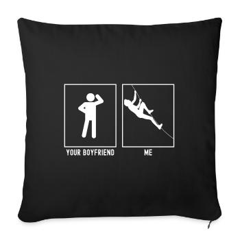 Your friend - me - climbing diagonally - Sofa pillowcase 17,3'' x 17,3'' (45 x 45 cm) - black - Front