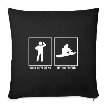 Your Friend - My Friend - Snowboarding - Sofa pillowcase 17,3'' x 17,3'' (45 x 45 cm) - black - Front