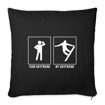 Votre ami - Mon ami - Snowboarding Extreme - Housse de coussin décorative 45 x 45 cm - noir - Devant