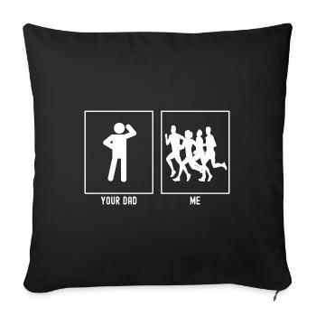 Your Father - Me - Group Run - Sofa pillowcase 17,3'' x 17,3'' (45 x 45 cm) - black - Front