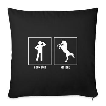 Your Father - My Father - Horse Rearing Illustrat - Sofa pillowcase 17,3'' x 17,3'' (45 x 45 cm) - black - Front
