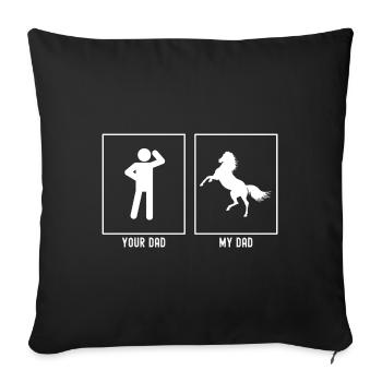 Your Father - My Father - Horse Rearing Vector - Sofa pillowcase 17,3'' x 17,3'' (45 x 45 cm) - black - Front