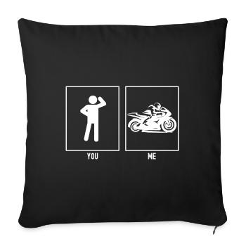 You - Me - Motorcycle Professional - Sofa pillowcase 17,3'' x 17,3'' (45 x 45 cm) - black - Front
