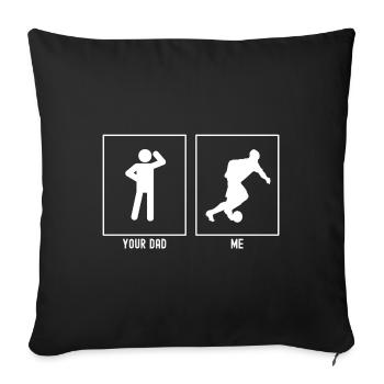 Your Father - Me - Soccer Sport - Sofa pillowcase 17,3'' x 17,3'' (45 x 45 cm) - black - Front