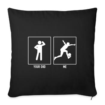 Your Daddy - Me - Cool Soccer Player - Sofa pillowcase 17,3'' x 17,3'' (45 x 45 cm) - black - Front