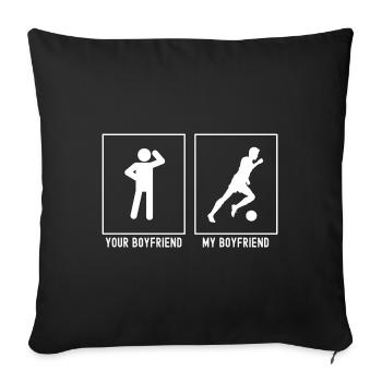 Your Friend - My Friend - Soccer Race - Sofa pillowcase 17,3'' x 17,3'' (45 x 45 cm) - black - Front