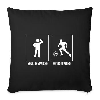 Your Friend - My Friend - Soccer Player Links - Sofa pillowcase 17,3'' x 17,3'' (45 x 45 cm) - black - Front