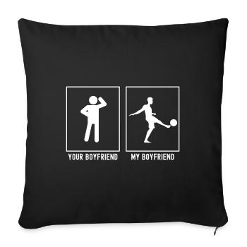 Your Friend - My Friend - Soccer Kickball - Sofa pillowcase 17,3'' x 17,3'' (45 x 45 cm) - black - Front
