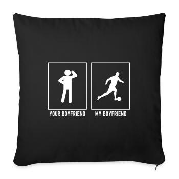 Votre ami - Mon ami - Football Compétitif - Housse de coussin décorative 45 x 45 cm - noir - Devant