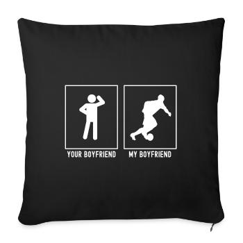 Votre ami - Mon ami - Amateur de football - Housse de coussin décorative 45 x 45 cm - noir - Devant