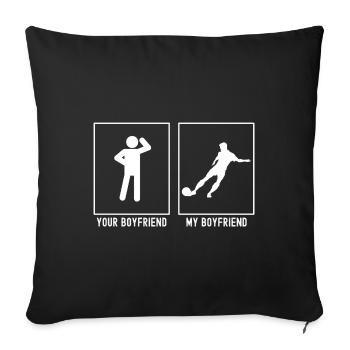 Your Friend - My Friend - Awesome Soccer Kick - Sofa pillowcase 17,3'' x 17,3'' (45 x 45 cm) - black - Front