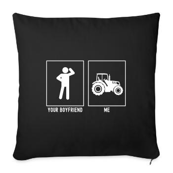 Your Friend - Me - Farm Tractor - Sofa pillowcase 17,3'' x 17,3'' (45 x 45 cm) - black - Front