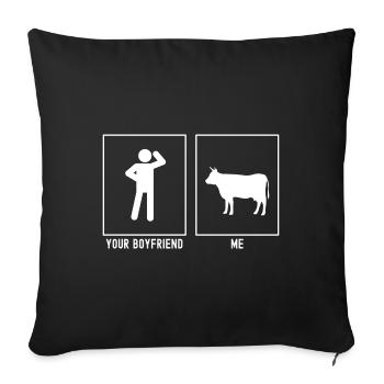 Your Friend - Me - Agricultural Cow - Sofa pillowcase 17,3'' x 17,3'' (45 x 45 cm) - black - Front