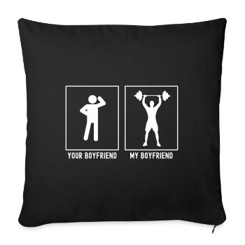 Your Friend - My Friend - Fitness - Sofa pillowcase 17,3'' x 17,3'' (45 x 45 cm) - black - Front