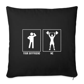 Votre ami - Moi - Fitness Full Lifting - Housse de coussin décorative 45 x 45 cm - noir - Devant
