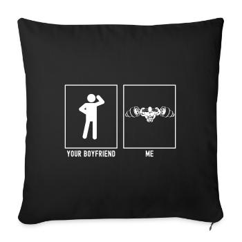 Votre ami - Moi - Fitness Strong Lifting - Housse de coussin décorative 45 x 45 cm - noir - Devant