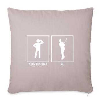 Her Husband - Me - Golf Swing - Sofa pillowcase 17,3'' x 17,3'' (45 x 45 cm) - light taupe - Front