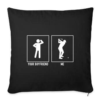 Your friend - Me - Golf before the stroke - Sofa pillowcase 17,3'' x 17,3'' (45 x 45 cm) - black - Front