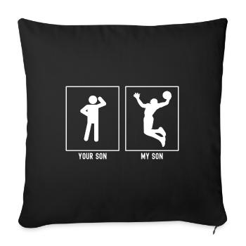 Your Son - Mon fils - Basketball Slam Dunk - Housse de coussin décorative 45 x 45 cm - noir - Devant