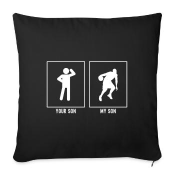 Her Son - My Son - Basketball Player - Sofa pillowcase 17,3'' x 17,3'' (45 x 45 cm) - black - Front