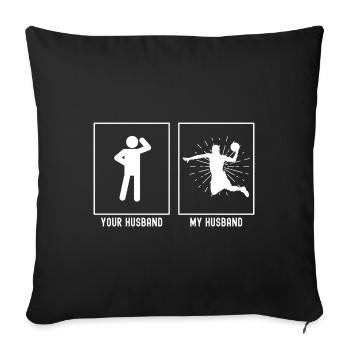Ihr Ehemann - Mein Ehemann - Slamdunk Basketball - Sofakissenbezug 45 x 45 cm - Schwarz - Vorne