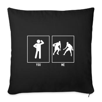 You - Me - Duo Basketball - Sofa pillowcase 17,3'' x 17,3'' (45 x 45 cm) - black - Front