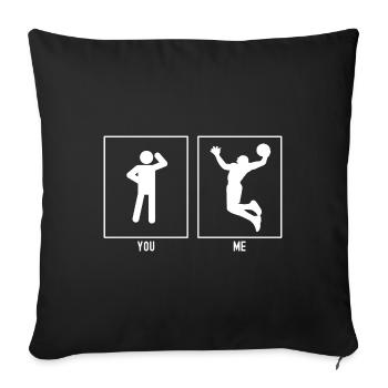 You - Me - Basketball Awesome Dunk - Sofa pillowcase 17,3'' x 17,3'' (45 x 45 cm) - black - Front